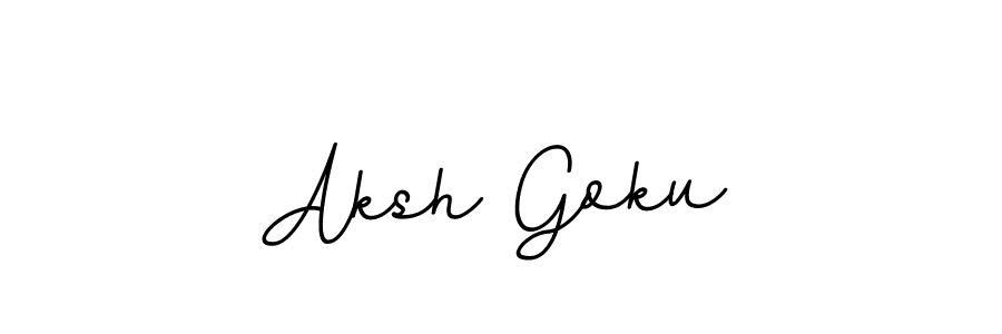 This is the best signature style for the Aksh Goku name. Also you like these signature font (BallpointsItalic-DORy9). Mix name signature. Aksh Goku signature style 11 images and pictures png