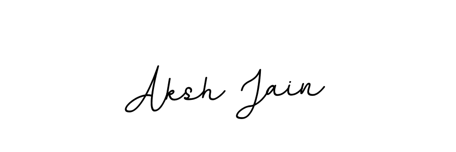 Use a signature maker to create a handwritten signature online. With this signature software, you can design (BallpointsItalic-DORy9) your own signature for name Aksh Jain. Aksh Jain signature style 11 images and pictures png