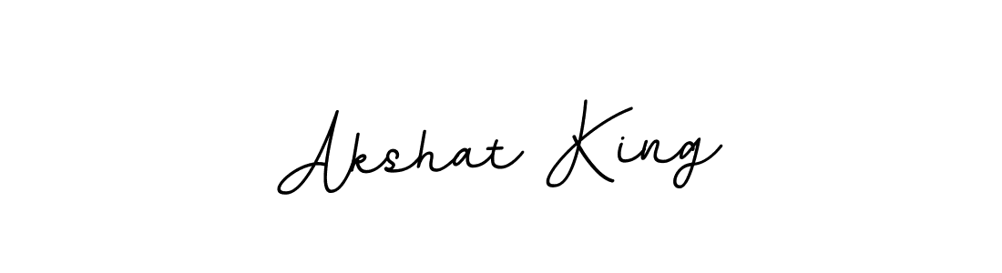 How to make Akshat King name signature. Use BallpointsItalic-DORy9 style for creating short signs online. This is the latest handwritten sign. Akshat King signature style 11 images and pictures png