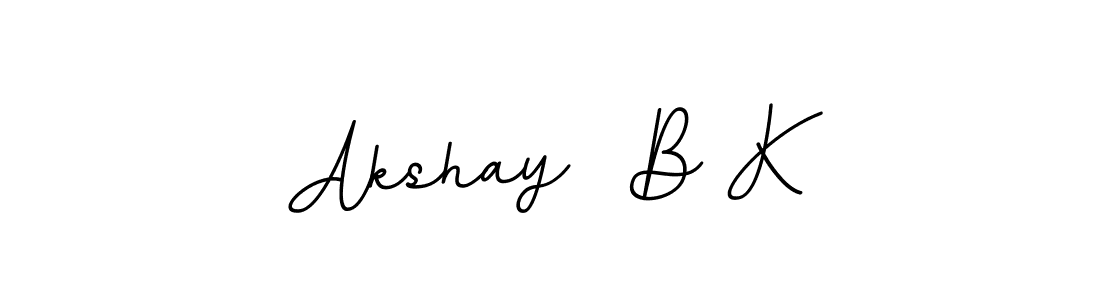 Use a signature maker to create a handwritten signature online. With this signature software, you can design (BallpointsItalic-DORy9) your own signature for name Akshay  B K. Akshay  B K signature style 11 images and pictures png