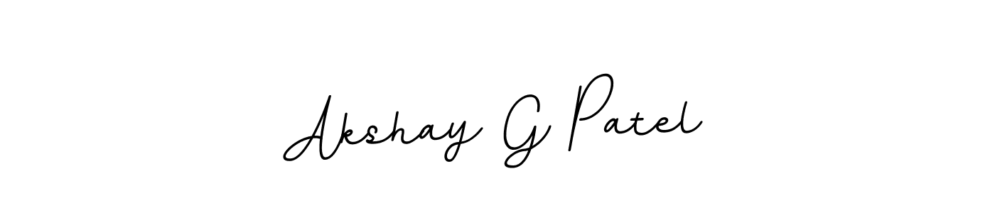 How to make Akshay G Patel name signature. Use BallpointsItalic-DORy9 style for creating short signs online. This is the latest handwritten sign. Akshay G Patel signature style 11 images and pictures png