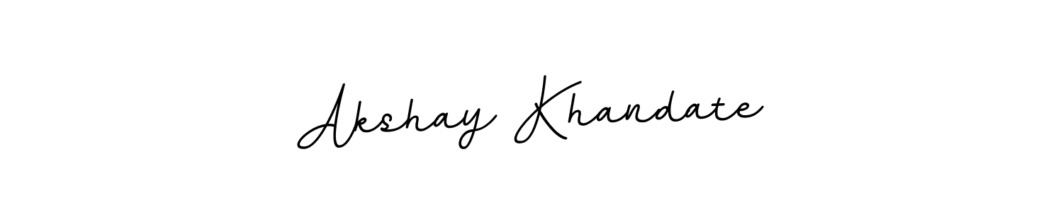 Use a signature maker to create a handwritten signature online. With this signature software, you can design (BallpointsItalic-DORy9) your own signature for name Akshay Khandate. Akshay Khandate signature style 11 images and pictures png