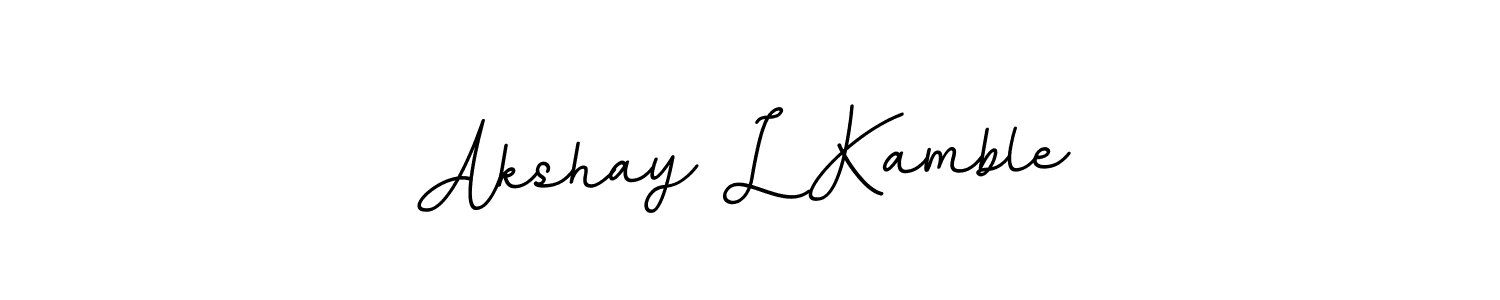 The best way (BallpointsItalic-DORy9) to make a short signature is to pick only two or three words in your name. The name Akshay L Kamble include a total of six letters. For converting this name. Akshay L Kamble signature style 11 images and pictures png