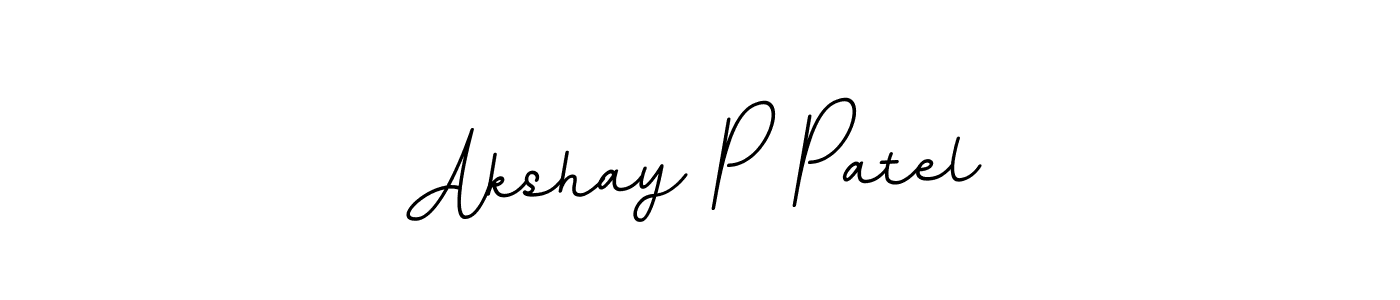 Design your own signature with our free online signature maker. With this signature software, you can create a handwritten (BallpointsItalic-DORy9) signature for name Akshay P Patel. Akshay P Patel signature style 11 images and pictures png