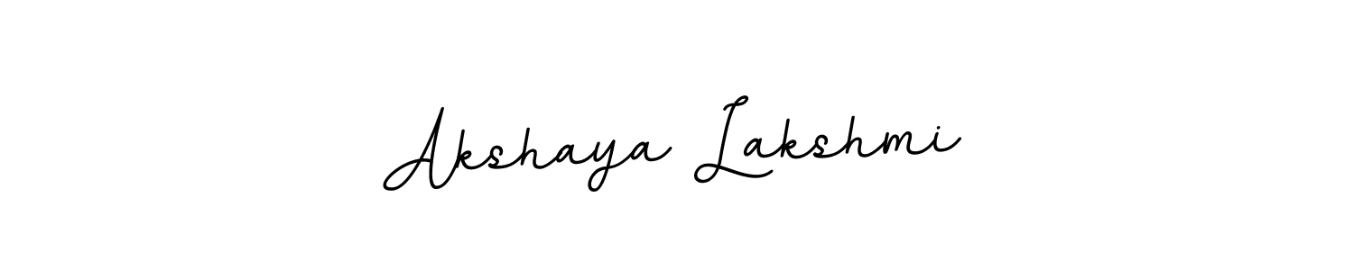 How to make Akshaya Lakshmi name signature. Use BallpointsItalic-DORy9 style for creating short signs online. This is the latest handwritten sign. Akshaya Lakshmi signature style 11 images and pictures png