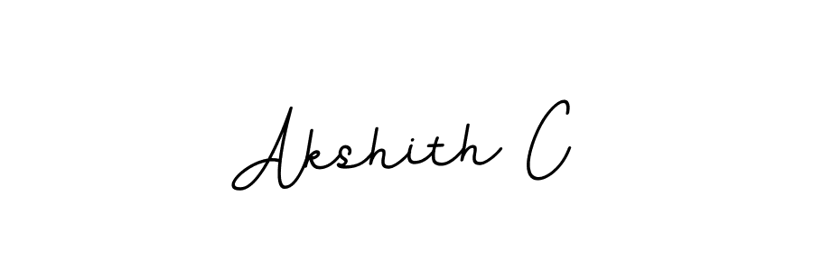 Design your own signature with our free online signature maker. With this signature software, you can create a handwritten (BallpointsItalic-DORy9) signature for name Akshith C. Akshith C signature style 11 images and pictures png