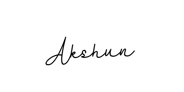 Use a signature maker to create a handwritten signature online. With this signature software, you can design (BallpointsItalic-DORy9) your own signature for name Akshun. Akshun signature style 11 images and pictures png