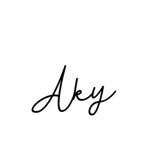 The best way (BallpointsItalic-DORy9) to make a short signature is to pick only two or three words in your name. The name Aky include a total of six letters. For converting this name. Aky signature style 11 images and pictures png