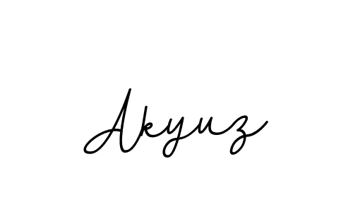 Design your own signature with our free online signature maker. With this signature software, you can create a handwritten (BallpointsItalic-DORy9) signature for name Akyuz. Akyuz signature style 11 images and pictures png