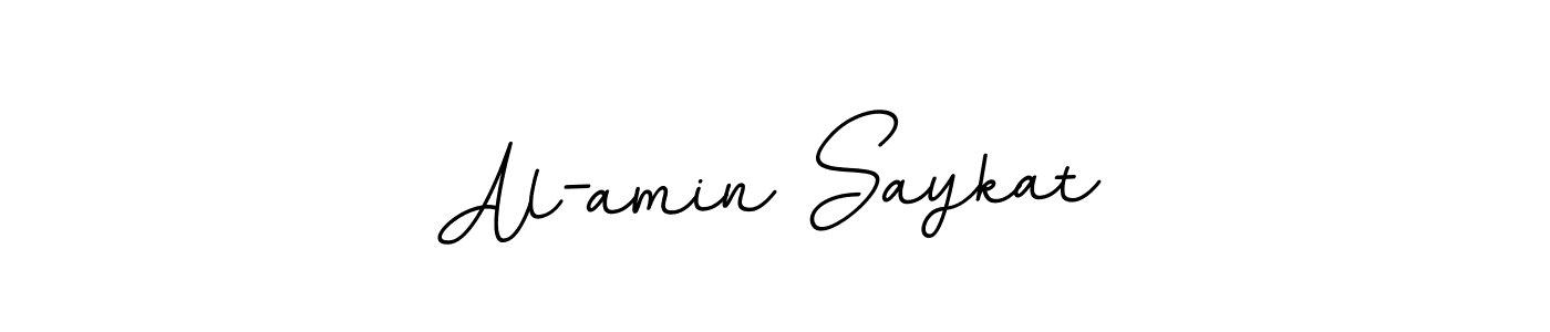 Design your own signature with our free online signature maker. With this signature software, you can create a handwritten (BallpointsItalic-DORy9) signature for name Al-amin Saykat. Al-amin Saykat signature style 11 images and pictures png