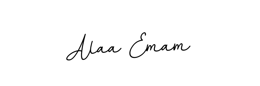 Design your own signature with our free online signature maker. With this signature software, you can create a handwritten (BallpointsItalic-DORy9) signature for name Alaa Emam. Alaa Emam signature style 11 images and pictures png