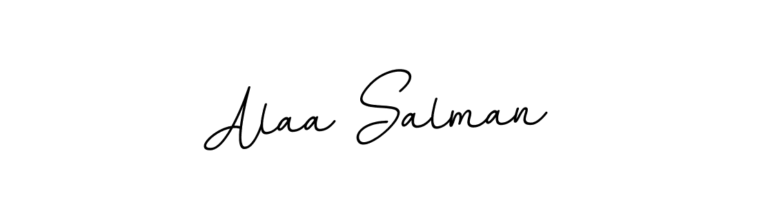 You should practise on your own different ways (BallpointsItalic-DORy9) to write your name (Alaa Salman) in signature. don't let someone else do it for you. Alaa Salman signature style 11 images and pictures png