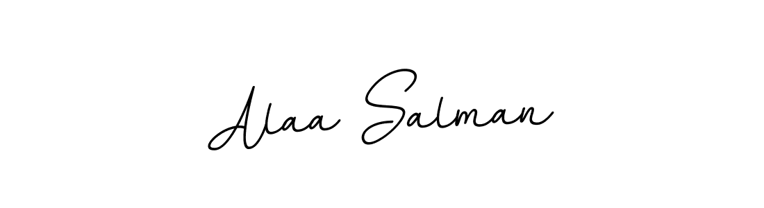Design your own signature with our free online signature maker. With this signature software, you can create a handwritten (BallpointsItalic-DORy9) signature for name Alaa Salman. Alaa Salman signature style 11 images and pictures png