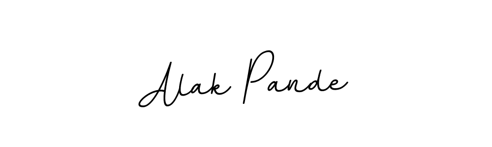 Design your own signature with our free online signature maker. With this signature software, you can create a handwritten (BallpointsItalic-DORy9) signature for name Alak Pande. Alak Pande signature style 11 images and pictures png