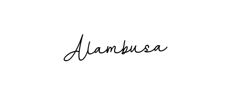 It looks lik you need a new signature style for name Alambusa. Design unique handwritten (BallpointsItalic-DORy9) signature with our free signature maker in just a few clicks. Alambusa signature style 11 images and pictures png