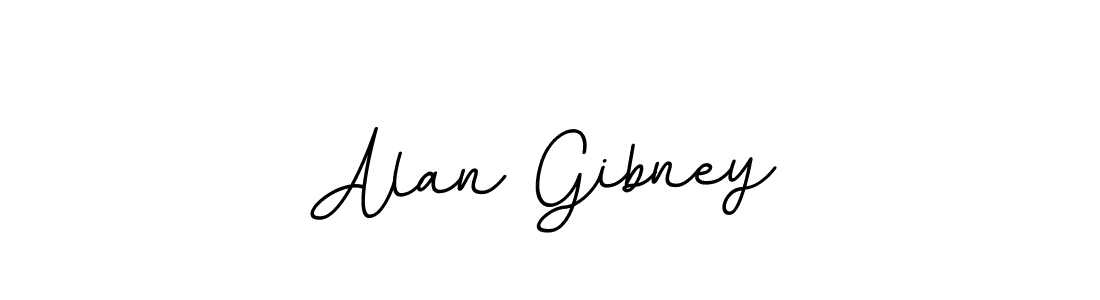 How to make Alan Gibney name signature. Use BallpointsItalic-DORy9 style for creating short signs online. This is the latest handwritten sign. Alan Gibney signature style 11 images and pictures png