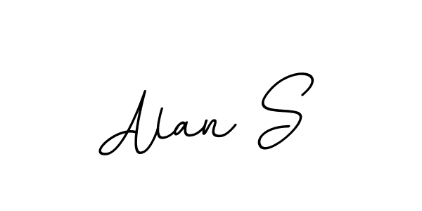 You should practise on your own different ways (BallpointsItalic-DORy9) to write your name (Alan S) in signature. don't let someone else do it for you. Alan S signature style 11 images and pictures png