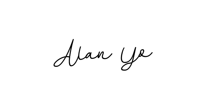 Alan Yo stylish signature style. Best Handwritten Sign (BallpointsItalic-DORy9) for my name. Handwritten Signature Collection Ideas for my name Alan Yo. Alan Yo signature style 11 images and pictures png