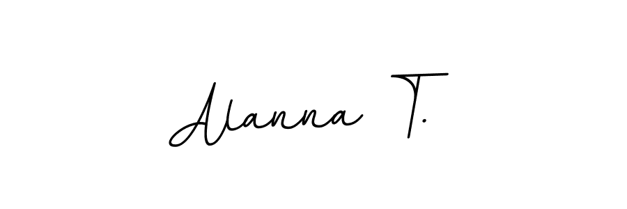 Design your own signature with our free online signature maker. With this signature software, you can create a handwritten (BallpointsItalic-DORy9) signature for name Alanna T.. Alanna T. signature style 11 images and pictures png