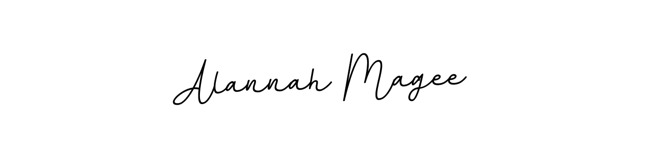 How to make Alannah Magee name signature. Use BallpointsItalic-DORy9 style for creating short signs online. This is the latest handwritten sign. Alannah Magee signature style 11 images and pictures png