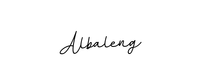 How to make Albaleng name signature. Use BallpointsItalic-DORy9 style for creating short signs online. This is the latest handwritten sign. Albaleng signature style 11 images and pictures png