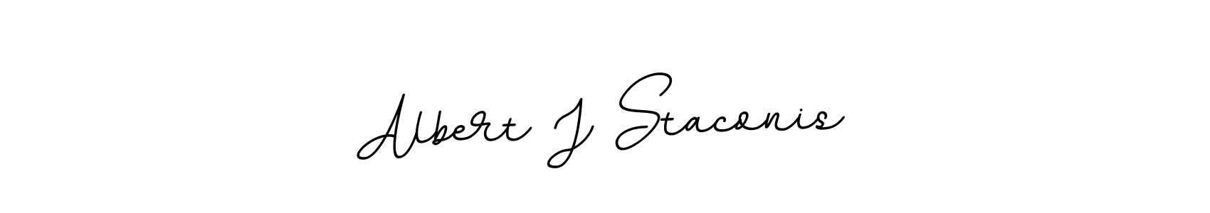 Make a beautiful signature design for name Albert J Staconis. With this signature (BallpointsItalic-DORy9) style, you can create a handwritten signature for free. Albert J Staconis signature style 11 images and pictures png