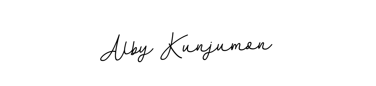 if you are searching for the best signature style for your name Alby Kunjumon. so please give up your signature search. here we have designed multiple signature styles  using BallpointsItalic-DORy9. Alby Kunjumon signature style 11 images and pictures png