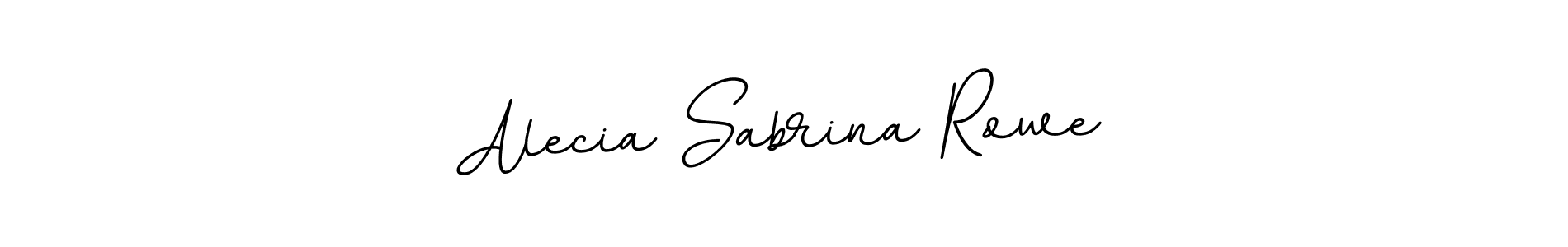 How to make Alecia Sabrina Rowe name signature. Use BallpointsItalic-DORy9 style for creating short signs online. This is the latest handwritten sign. Alecia Sabrina Rowe signature style 11 images and pictures png