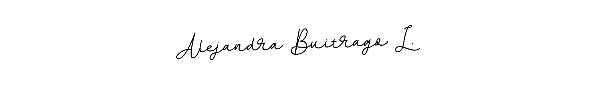 Use a signature maker to create a handwritten signature online. With this signature software, you can design (BallpointsItalic-DORy9) your own signature for name Alejandra Buitrago L.. Alejandra Buitrago L. signature style 11 images and pictures png
