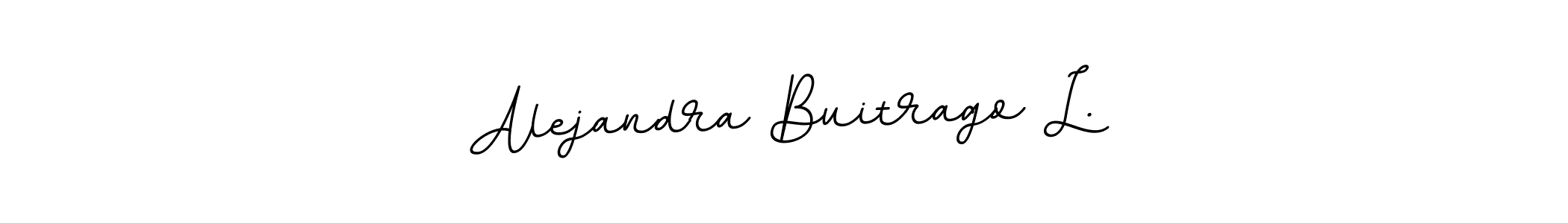 Make a beautiful signature design for name Alejandra Buitrago L.. With this signature (BallpointsItalic-DORy9) style, you can create a handwritten signature for free. Alejandra Buitrago L. signature style 11 images and pictures png