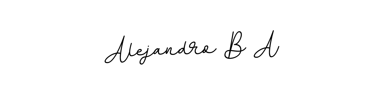 Design your own signature with our free online signature maker. With this signature software, you can create a handwritten (BallpointsItalic-DORy9) signature for name Alejandro B A. Alejandro B A signature style 11 images and pictures png