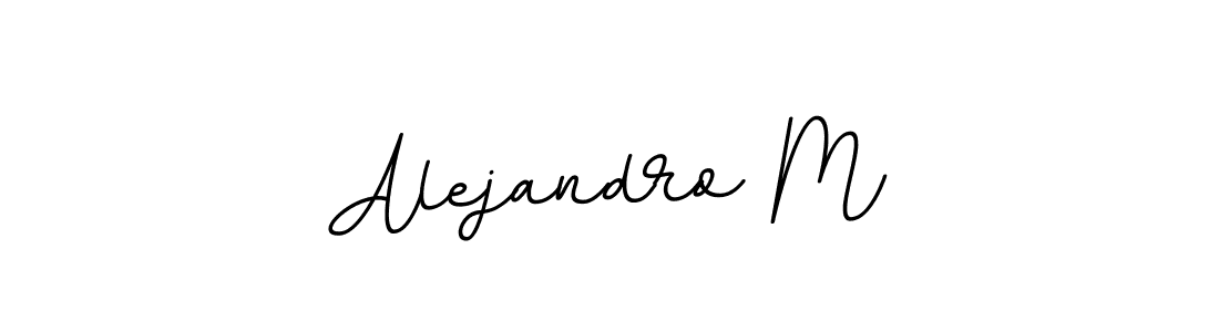 You should practise on your own different ways (BallpointsItalic-DORy9) to write your name (Alejandro M) in signature. don't let someone else do it for you. Alejandro M signature style 11 images and pictures png