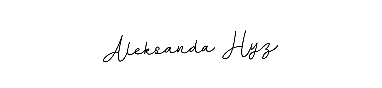 How to make Aleksanda Hyz name signature. Use BallpointsItalic-DORy9 style for creating short signs online. This is the latest handwritten sign. Aleksanda Hyz signature style 11 images and pictures png