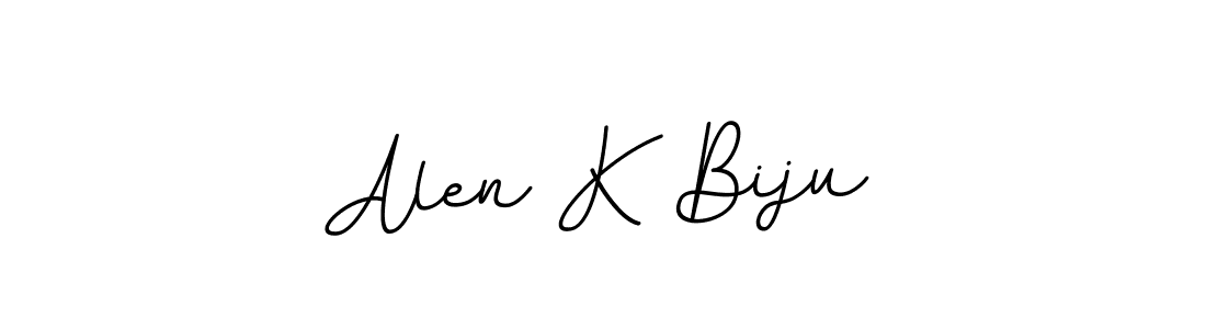 if you are searching for the best signature style for your name Alen K Biju. so please give up your signature search. here we have designed multiple signature styles  using BallpointsItalic-DORy9. Alen K Biju signature style 11 images and pictures png