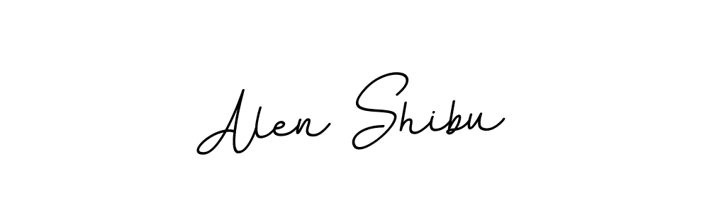 You should practise on your own different ways (BallpointsItalic-DORy9) to write your name (Alen Shibu) in signature. don't let someone else do it for you. Alen Shibu signature style 11 images and pictures png