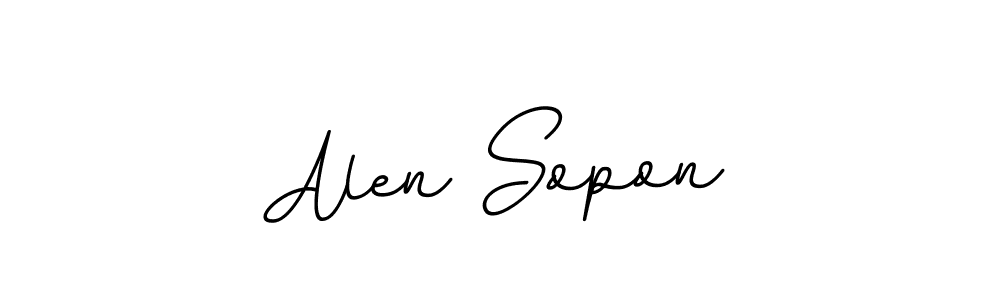 How to Draw Alen Sopon signature style? BallpointsItalic-DORy9 is a latest design signature styles for name Alen Sopon. Alen Sopon signature style 11 images and pictures png