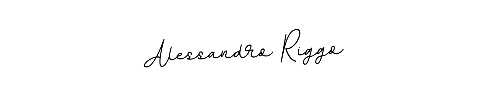 How to make Alessandro Riggo name signature. Use BallpointsItalic-DORy9 style for creating short signs online. This is the latest handwritten sign. Alessandro Riggo signature style 11 images and pictures png