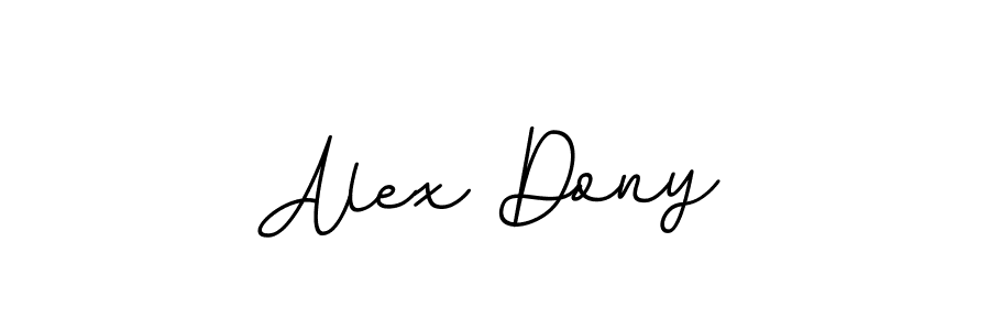 Use a signature maker to create a handwritten signature online. With this signature software, you can design (BallpointsItalic-DORy9) your own signature for name Alex Dony. Alex Dony signature style 11 images and pictures png