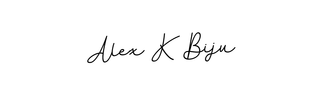 Design your own signature with our free online signature maker. With this signature software, you can create a handwritten (BallpointsItalic-DORy9) signature for name Alex K Biju. Alex K Biju signature style 11 images and pictures png