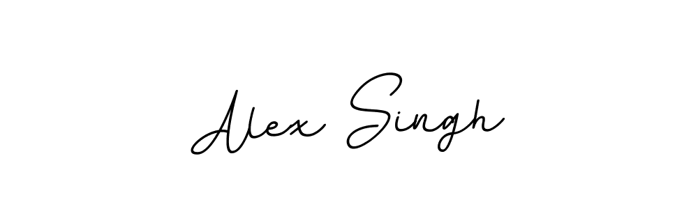 How to make Alex Singh name signature. Use BallpointsItalic-DORy9 style for creating short signs online. This is the latest handwritten sign. Alex Singh signature style 11 images and pictures png