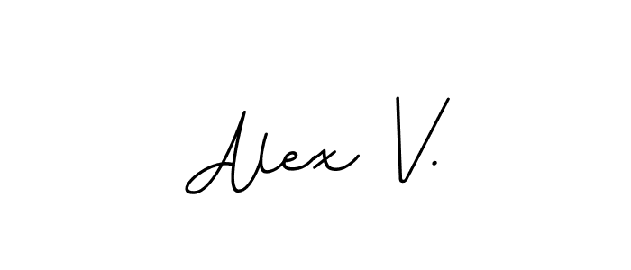 Also we have Alex V. name is the best signature style. Create professional handwritten signature collection using BallpointsItalic-DORy9 autograph style. Alex V. signature style 11 images and pictures png