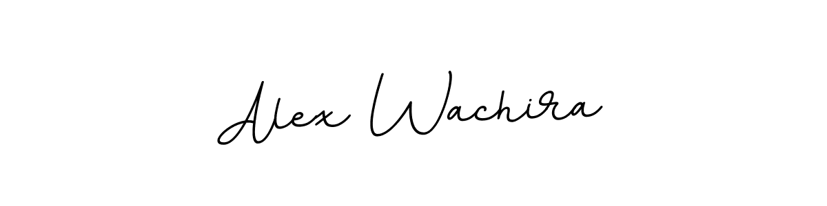 How to make Alex Wachira name signature. Use BallpointsItalic-DORy9 style for creating short signs online. This is the latest handwritten sign. Alex Wachira signature style 11 images and pictures png