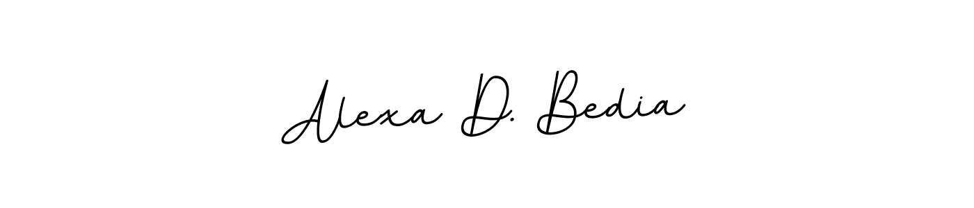 The best way (BallpointsItalic-DORy9) to make a short signature is to pick only two or three words in your name. The name Alexa D. Bedia include a total of six letters. For converting this name. Alexa D. Bedia signature style 11 images and pictures png