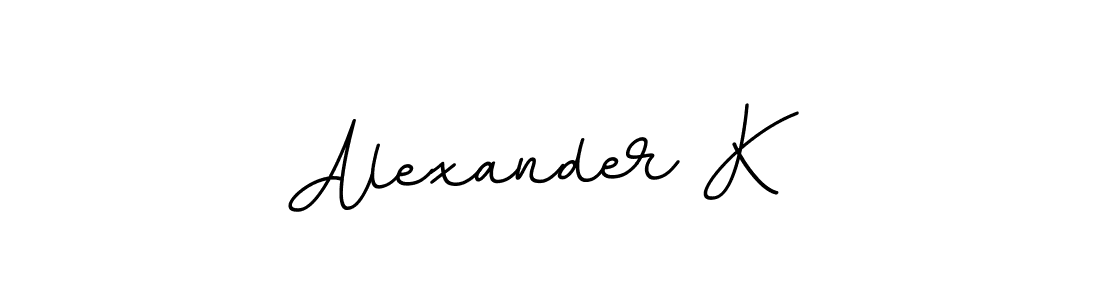 You should practise on your own different ways (BallpointsItalic-DORy9) to write your name (Alexander K) in signature. don't let someone else do it for you. Alexander K signature style 11 images and pictures png