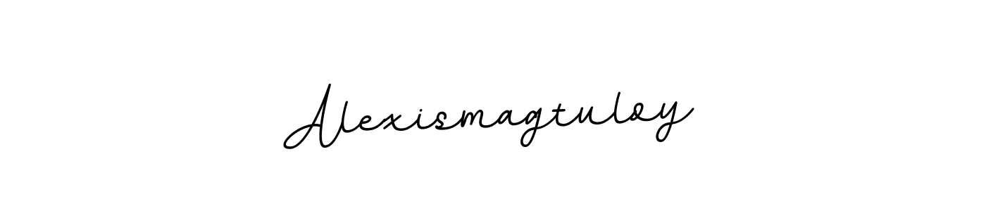 How to make Alexismagtuloy name signature. Use BallpointsItalic-DORy9 style for creating short signs online. This is the latest handwritten sign. Alexismagtuloy signature style 11 images and pictures png