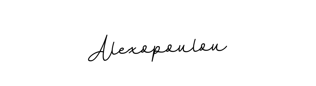 Design your own signature with our free online signature maker. With this signature software, you can create a handwritten (BallpointsItalic-DORy9) signature for name Alexopoulou. Alexopoulou signature style 11 images and pictures png