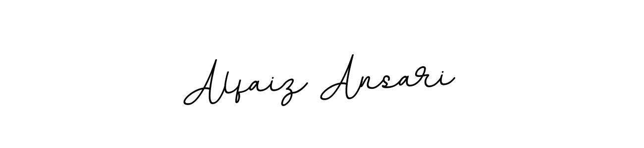 How to make Alfaiz Ansari name signature. Use BallpointsItalic-DORy9 style for creating short signs online. This is the latest handwritten sign. Alfaiz Ansari signature style 11 images and pictures png