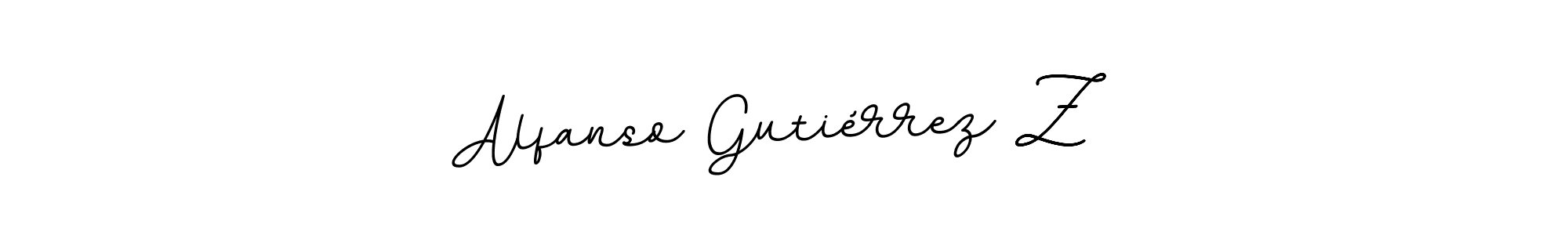 The best way (BallpointsItalic-DORy9) to make a short signature is to pick only two or three words in your name. The name Alfanso Gutiérrez Z include a total of six letters. For converting this name. Alfanso Gutiérrez Z signature style 11 images and pictures png