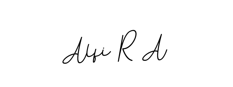 It looks lik you need a new signature style for name Alfi R A. Design unique handwritten (BallpointsItalic-DORy9) signature with our free signature maker in just a few clicks. Alfi R A signature style 11 images and pictures png