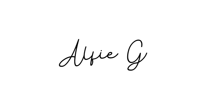 Design your own signature with our free online signature maker. With this signature software, you can create a handwritten (BallpointsItalic-DORy9) signature for name Alfie G. Alfie G signature style 11 images and pictures png